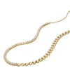 Collana tennis con maglie a cuore in ottone dorato Sutton Love-All
