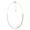 Collana tennis con maglie a cuore in ottone dorato Sutton Love-All