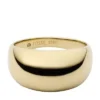 Collezione Ellis Domed Anello con fascia in acciaio inossidabile color oro
