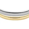 Collezione Ellis Domed Bracciale rigido in acciaio inossidabile bicolore