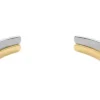 Collezione Ellis Domed Bracciale rigido in acciaio inossidabile bicolore