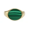 Collezione Ellis Signet Anello con sigillo in malachite verde