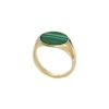 Collezione Ellis Signet Anello con sigillo in malachite verde