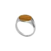Collezione Ellis Signet Anello con sigillo in occhio di tigre marrone