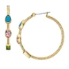 Collezione Good Luck Orecchini a cerchio in acciaio inossidabile dorato
