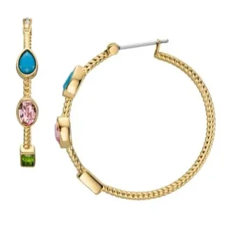 Collezione Good Luck Orecchini a cerchio in acciaio inossidabile dorato