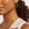 Collezione Good Luck Orecchini a cerchio in acciaio inossidabile dorato