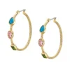 Collezione Good Luck Orecchini a cerchio in acciaio inossidabile dorato