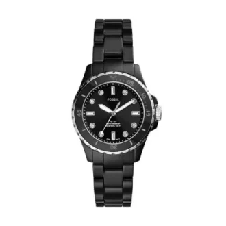 FB-01 Orologio in ceramica nera a tre lancette