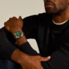 Fossil Blue Dive Orologio con tre lancette, datario e cinturino in pelle LiteHide™ color cuoio
