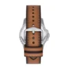 Fossil Blue Dive Orologio con tre lancette, datario e cinturino in pelle LiteHide™ color cuoio