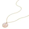 Libra Sutton Zodiac Collana con pendente in acciaio inossidabile dorato e madreperla rosa