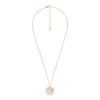 Libra Sutton Zodiac Collana con pendente in acciaio inossidabile dorato e madreperla rosa