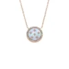 Merrit Classic Collana con pendente in acciaio inossidabile color oro rosa e madreperla
