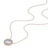 Merrit Classic Collana con pendente in acciaio inossidabile color oro rosa e madreperla