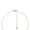 Merrit Classic Collana con pendente in acciaio inossidabile color oro rosa e madreperla