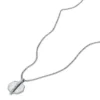Merrit Collana con pendente in acciaio inossidabile color argento e madreperla senza tempo