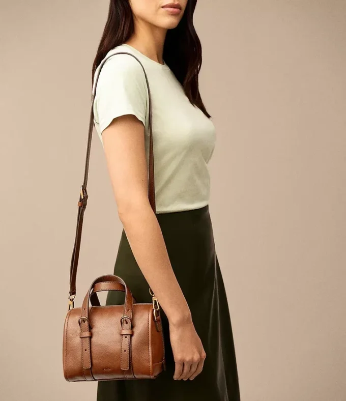 Mini borsa a tracolla in pelle Carlie