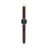 Nick Jonas x Fossil Machine Luxe Blue Vignette Orologio a tre lancette in pelle di coccodrillo marrone