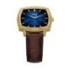 Nick Jonas x Fossil Machine Luxe Blue Vignette Orologio a tre lancette in pelle di coccodrillo marrone
