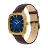 Nick Jonas x Fossil Machine Luxe Blue Vignette Orologio a tre lancette in pelle di coccodrillo marrone