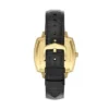 Nick Jonas x Fossil Machine Luxe Orologio a tre lancette in pelle di coccodrillo nera