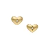 Orecchini a bottone a forma di cuore in acciaio inossidabile dorato Sadie All My Love