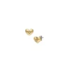 Orecchini a bottone a forma di cuore in acciaio inossidabile dorato Sadie All My Love