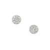 Orecchini a bottone Ellis Disc in acciaio inossidabile color argento