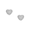 Orecchini a bottone in acciaio inossidabile Sutton Glitz Heart