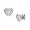 Orecchini a bottone in acciaio inossidabile Sutton Glitz Heart