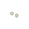 Orecchini a bottone Merrit Classic in acciaio inossidabile color oro con madreperla