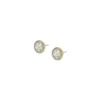 Orecchini a bottone Merrit Classic in acciaio inossidabile color oro con madreperla