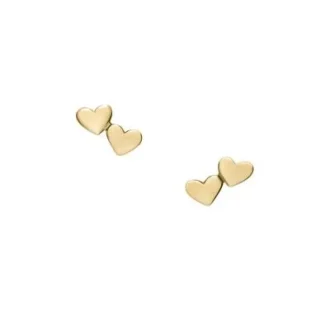 Orecchini a bottone Sutton Heartbeat in ottone dorato