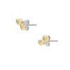 Orecchini a bottone Sutton Heartbeat in ottone dorato