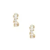 Orecchini a cerchio Ellis in ottone dorato con forme miste