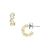 Orecchini a cerchio Ellis in ottone dorato con forme miste