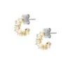 Orecchini a cerchio Ellis in ottone dorato con forme miste