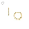 Orecchini a cerchio Ellis Pavé Glitz in argento sterling dorato