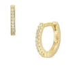 Orecchini a cerchio Ellis Pavé Glitz in argento sterling dorato