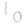 Orecchini a cerchio Ellis Pavé Glitz in ottone color argento