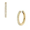 Orecchini a cerchio Ellis Pavé Glitz in ottone dorato