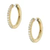 Orecchini a cerchio Ellis Pavé Glitz in ottone dorato