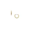 Orecchini a cerchio Harlow in acciaio inossidabile color oro con texture lineare