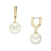 Orecchini a cerchio Heritage Pearl D-Link in acciaio inossidabile dorato