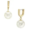 Orecchini a cerchio Heritage Pearl D-Link in acciaio inossidabile dorato