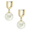 Orecchini a cerchio Heritage Pearl D-Link in acciaio inossidabile dorato
