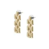 Orecchini pendenti Arden Watch Links in acciaio inossidabile color oro