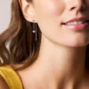 Orecchini Sutton Heartbeat in ottone dorato con chiusura a perno