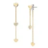 Orecchini Sutton Heartbeat in ottone dorato con chiusura a perno